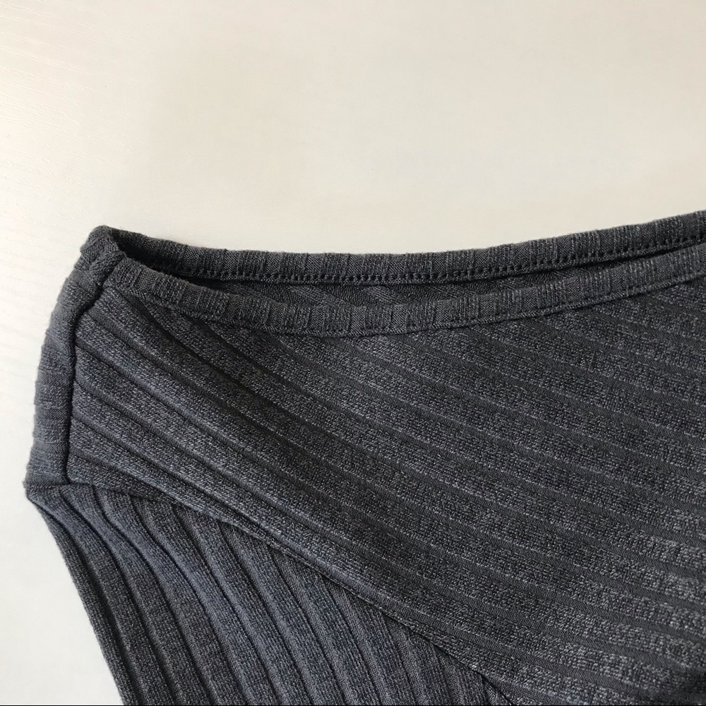 LONG GREY BODY CON DRESS
